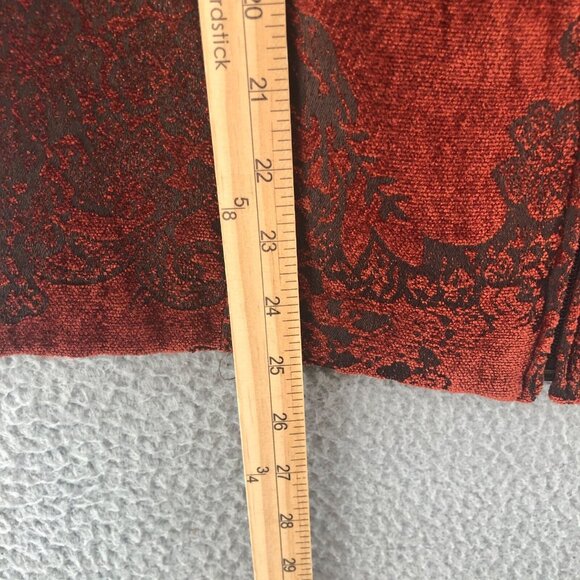 Christopher & Banks Blazer Womens Large Rust Brown Tapestry Weave Zip Up Career - Picture 9 of 10